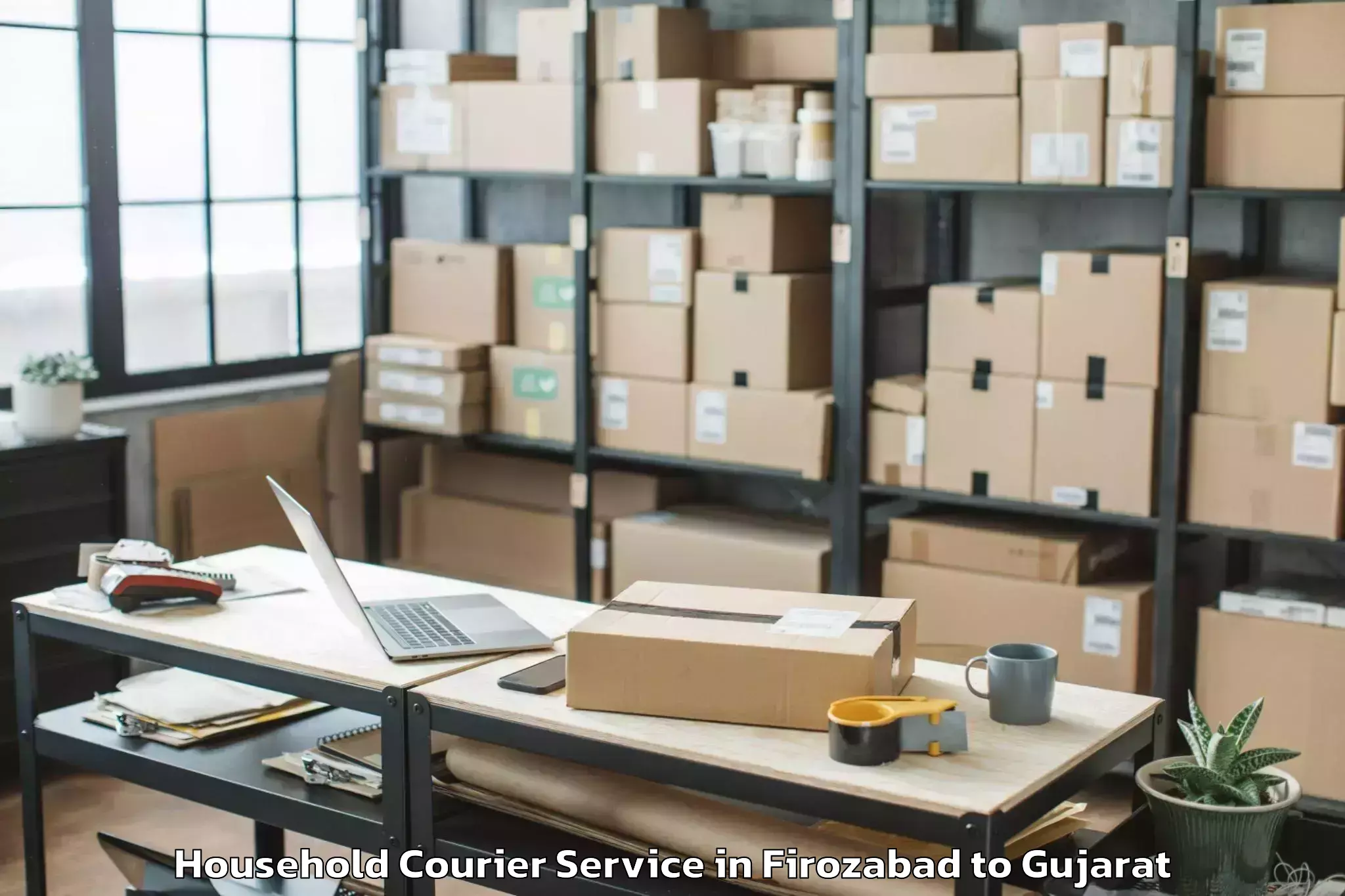 Comprehensive Firozabad to Deendayal Port Trust Household Courier